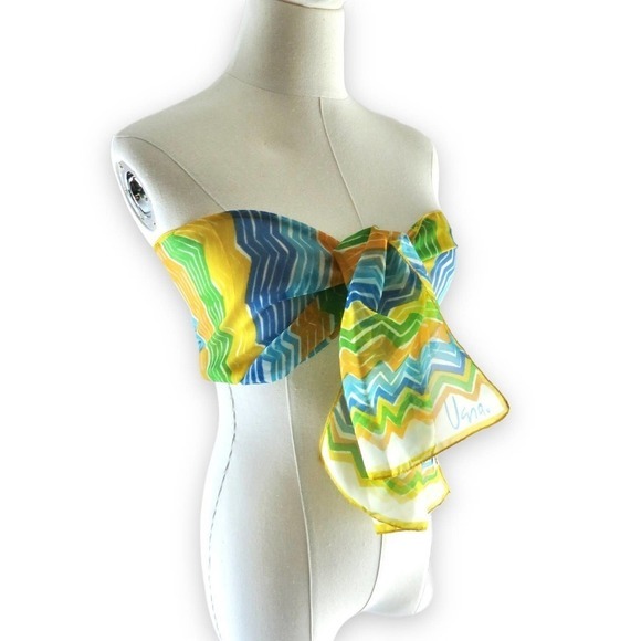 70s Vintage Vera Neumann Italian Chiffon Scarf‎ - Picture 1 of 12